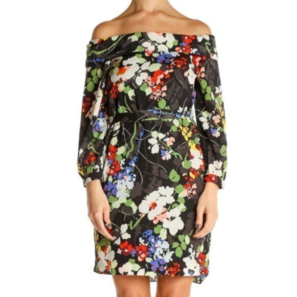Banana Republic Floral Off-The-Shoulder Dress - Size XS (Petite)